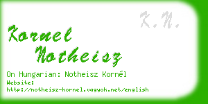 kornel notheisz business card